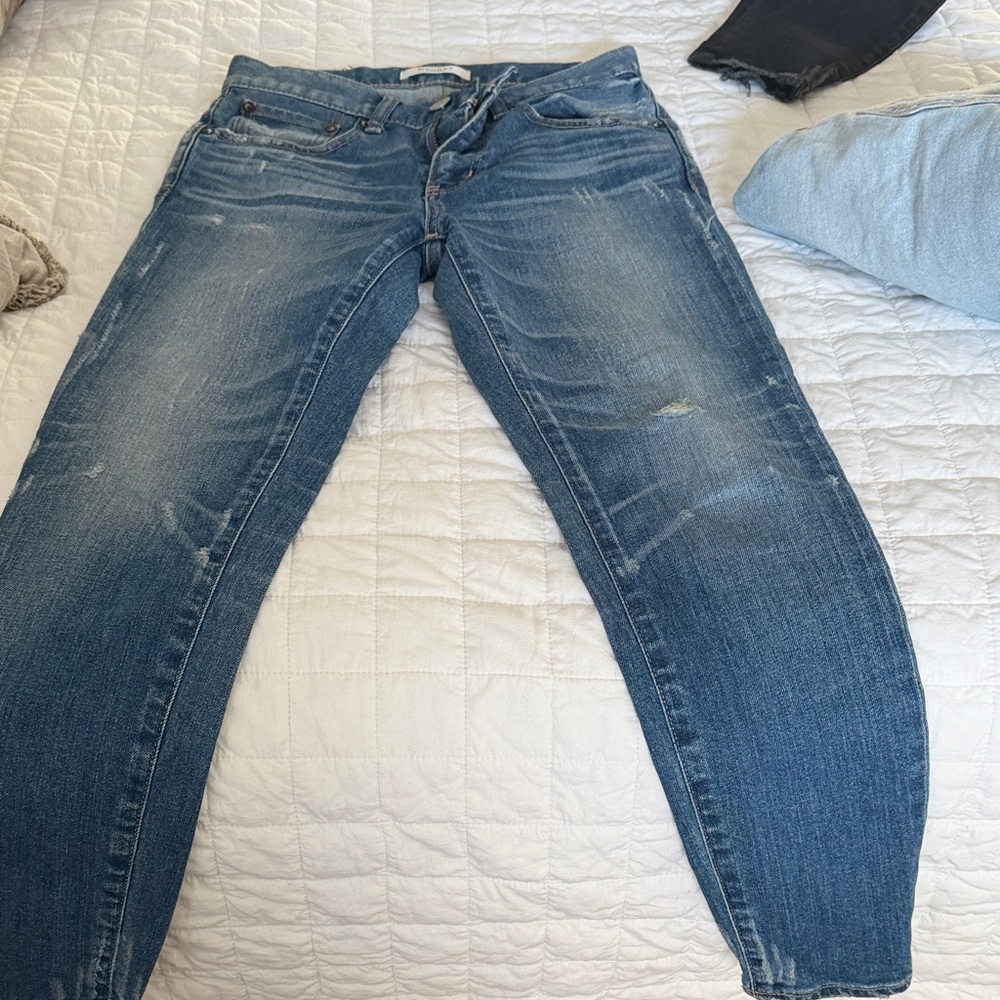 Moussy Distessed Stylish Blue Denim Jeans